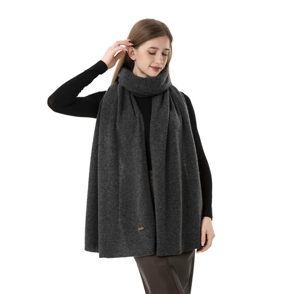 9999 Cashmere Wrap Warm Soft Knitted Scarf Stole For Women Airplane Travel - Picture 5 of 5